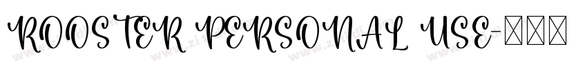 ROOSTER PERSONAL USE字体转换
